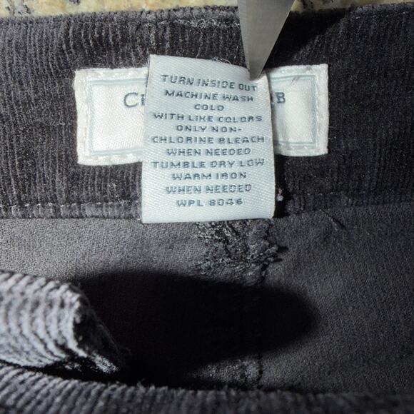 Charter Club black Wide Leg Corduroy Pants Size 6 - Picture 3 of 7